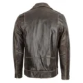 Men's Leather Biker Brando Design Jacket Neil Brown rear side