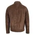 Men's Real Suede Casual Harrington Jacket Larry Brown rear view