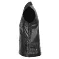 Angled view of Multi Purpose Men's Leather Gilet Roger Black