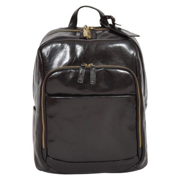 Exclusive Leather Backpack Organiser Rucksack Black