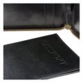 Vegetable Tanned Leather Travel Wallet Black