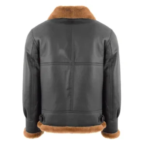 Back view of Men’s Classic B3 Original Sheepskin Jacket Brown Ginger