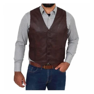 leather waistcoat