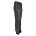 Side tilted view of Soft Leather Men’s Leather Trousers Black