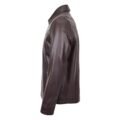 Men's Leather Zip Box Harrington Jacket James Brown lateral view