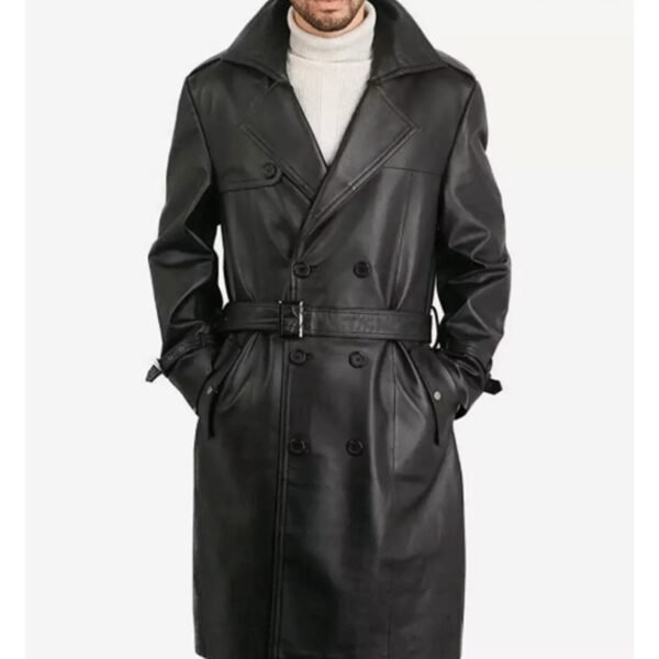 Lambskin leather coat