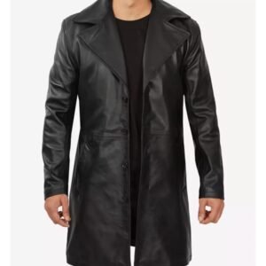 long leather coat