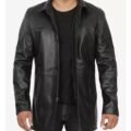 Leather car coat