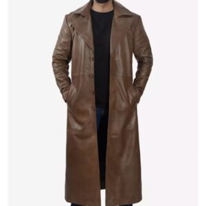 Brown trench coat