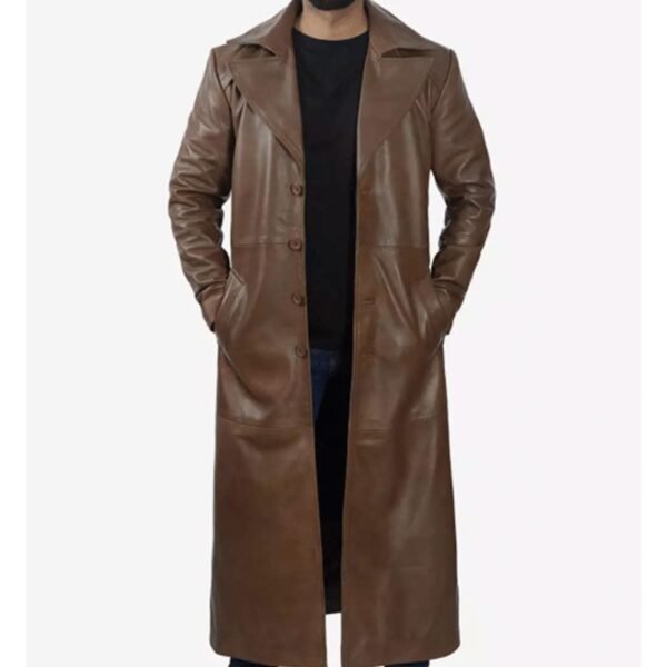 Brown trench coat