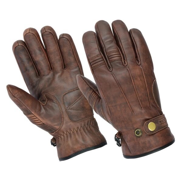 Motorcycle Leather Gloves Warm Soft Black