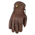 Brown Motorcycle Leather Gloves Warm Soft