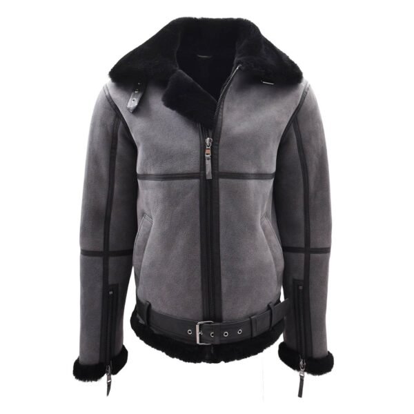 Original RAF Flying Sheepskin Jacket Tyler Grey Black Shearling