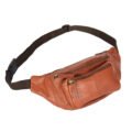 Real Men's Leather Belt Bag Leather Waist bag Brown