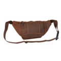 Rear view of Real Men's Leather Belt Bag Leather Waist bag Oil Tan