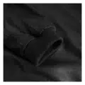 Close-up view of arm of Sporty Kendra Long-Sleeved Women’s Leather Top Nero Black