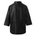 Back view of Tenna Loose Fitting Women’s Leather Shirt Nero Black