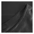 Close-up view shoulder of Tirsa Women’s Leather Top in silky soft leather Nero Black