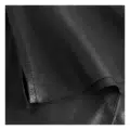 Close-up view of Tirsa Women’s Leather Top in silky soft leather Nero Black