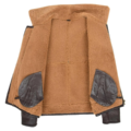 Interior view of Men's Top Gun Style Sheepskin Jacket Oscar Brown Ginger