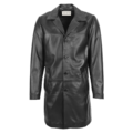 Mens Leather 3/4 Length Classic Coat Jimmy Black