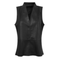 Tirsa Women’s Leather Top in silky soft leather Nero Black