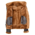 Interior view of Women's Sheepskin B3 Detachable Hoodie Jacket Naomi Brown Ginger Fur