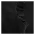 Close-up view of shoulder of Leather Women’s Top in Soft Quality Nero Black