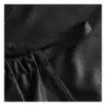 Close-up view of shoulder strap of Women’s Leather top with Waistband Nero Black