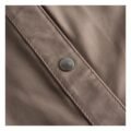 Close-up view of Women’s Leather Shirt with Details Mud Grey