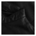 Close-up view of shoulder of Women’s Leather Shirt with Details Nero Black