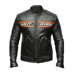 Classic Harley Davidson Motorcycle Jacket front view