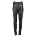 Womens Suede Leather Trousers Black