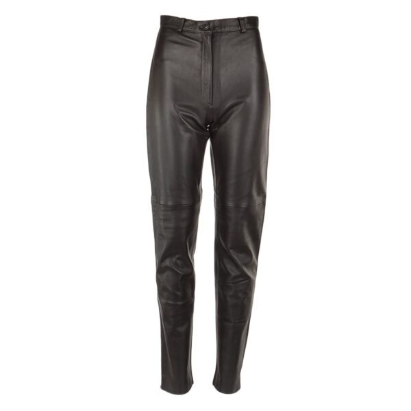 Womens Suede Leather Trousers Brown