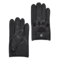 Lightweight Natural Skin Lined Leather Driving Gloves Black