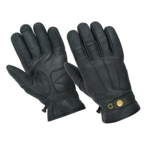 Motorcycle Leather Gloves Warm Soft Black new