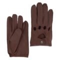 Lightweight Natural Skin Lined Leather Driving Gloves Tan