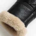 Close-up view of arm of a Real Sheep Skin Men’s MF7 Leather Bomber Jacket