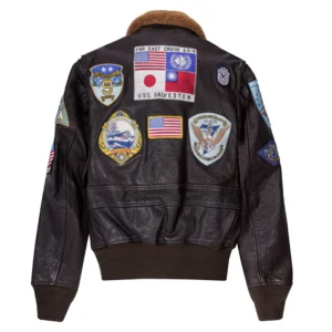 Back view of Official Signature Top Gun Maverick Bomber Jacket