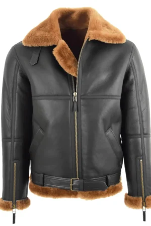 Original RAF Flying Sheepskin Jacket Tyler Brown Ginger