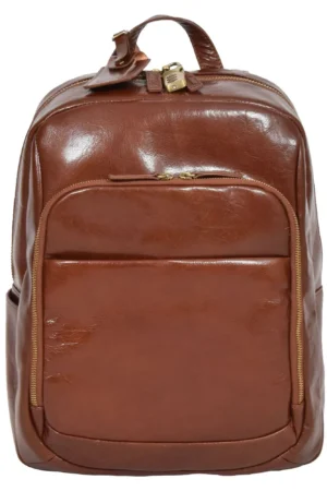Exclusive Leather Backpack Organiser Rucksack Peru Tan