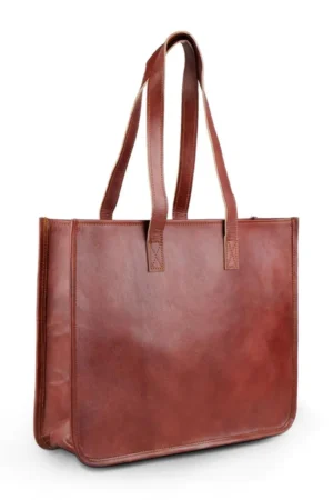Trendy Look Athena Women’s Leather Tote Bag Vintage Brown
