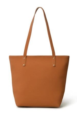 Era Vegan Women’s Leather Tote Bag Tan Brown