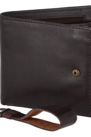 Leather Wallet and Keyring Gift Set Brown
