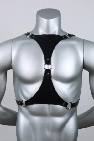 Men’s Leather Harness Adjustable Fetish Gay harness Black New
