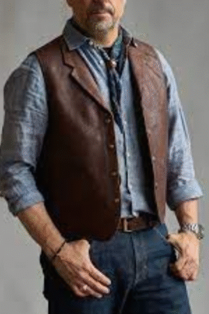 Men's Leather Vests