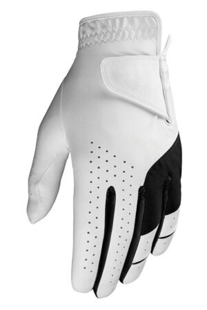 Mens Weather Spann Leather Golf Glove White