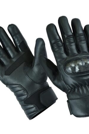 Motorcycle Leather Gloves Winter Thermal Waterproof Black