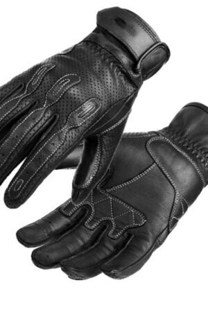 Real Leather Motorcycle Gloves Outdoor Racing Gloves Black