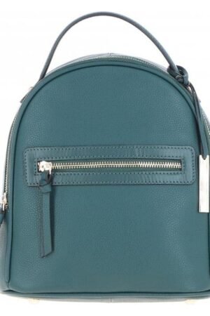 Small 100% Real Leather Backpack Green